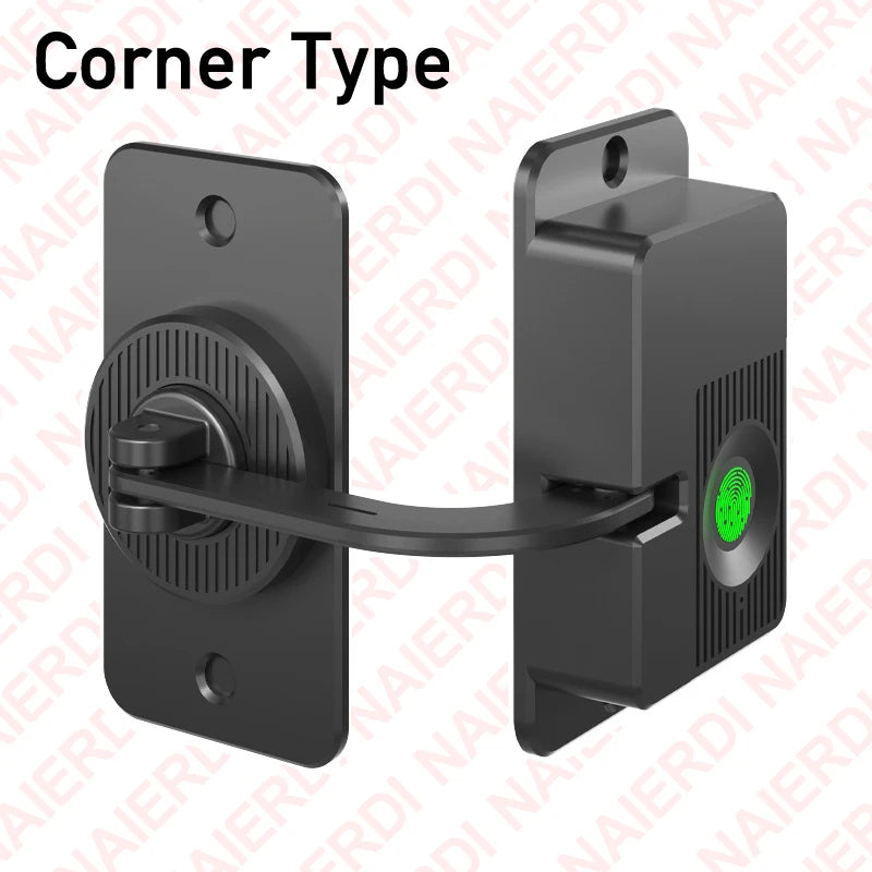 NAIERDI Fingerprint Cabinet Lock Electronic No Drill Keyless Child Safety Drawer Lock Sliding Door Lock Security Windows Lock