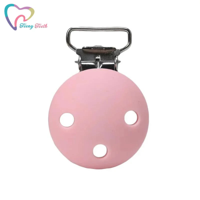 10 PCS Long Tail Round Shaped Silicone Nipple Holder Pacifier Clips Baby Teething Toys BPA Free DIY Pacifier Chain Accessories