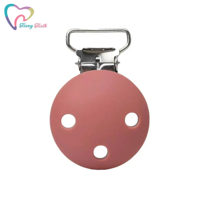 10 PCS Long Tail Round Shaped Silicone Nipple Holder Pacifier Clips Baby Teething Toys BPA Free DIY Pacifier Chain Accessories
