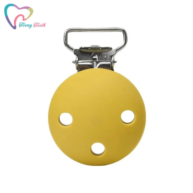 10 PCS Long Tail Round Shaped Silicone Nipple Holder Pacifier Clips Baby Teething Toys BPA Free DIY Pacifier Chain Accessories