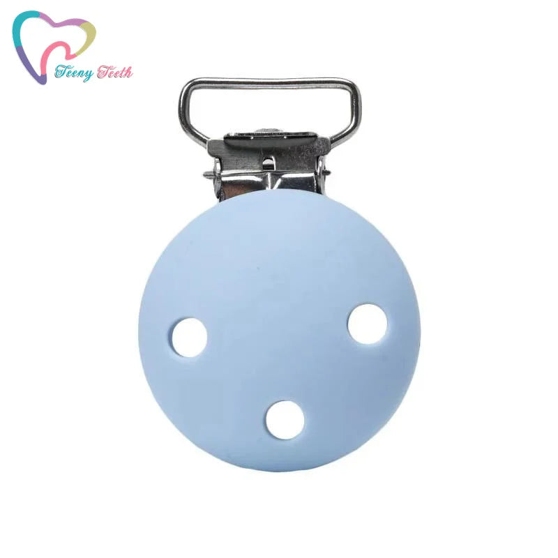 10 PCS Long Tail Round Shaped Silicone Nipple Holder Pacifier Clips Baby Teething Toys BPA Free DIY Pacifier Chain Accessories