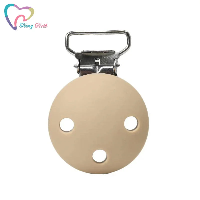 10 PCS Long Tail Round Shaped Silicone Nipple Holder Pacifier Clips Baby Teething Toys BPA Free DIY Pacifier Chain Accessories