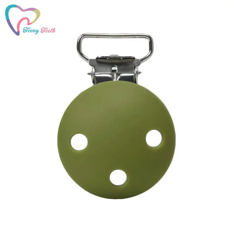10 PCS Long Tail Round Shaped Silicone Nipple Holder Pacifier Clips Baby Teething Toys BPA Free DIY Pacifier Chain Accessories