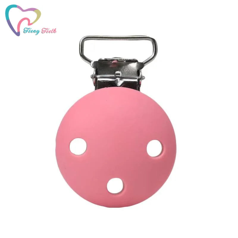 10 PCS Long Tail Round Shaped Silicone Nipple Holder Pacifier Clips Baby Teething Toys BPA Free DIY Pacifier Chain Accessories