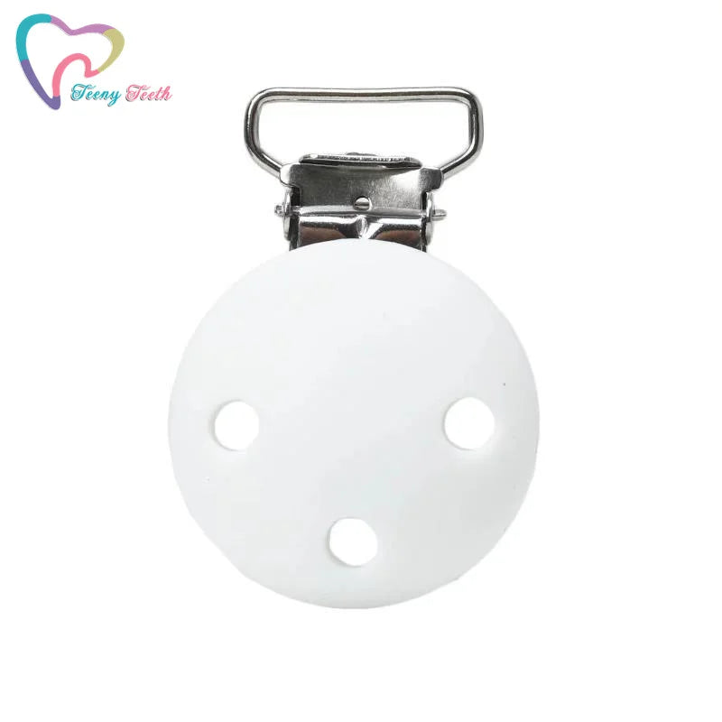 10 PCS Long Tail Round Shaped Silicone Nipple Holder Pacifier Clips Baby Teething Toys BPA Free DIY Pacifier Chain Accessories