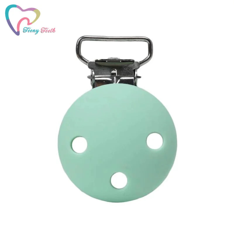 10 PCS Long Tail Round Shaped Silicone Nipple Holder Pacifier Clips Baby Teething Toys BPA Free DIY Pacifier Chain Accessories