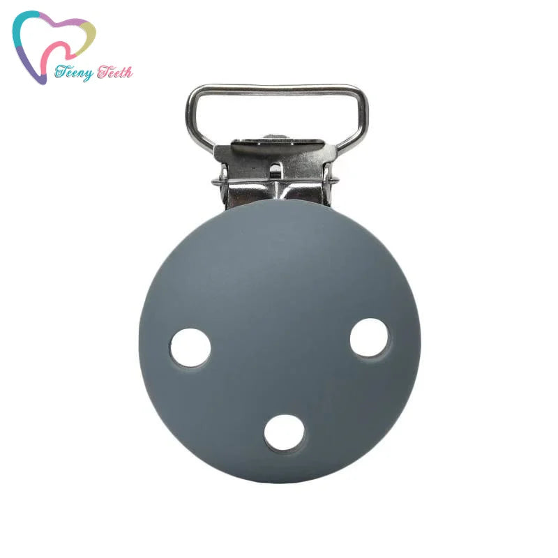 10 PCS Long Tail Round Shaped Silicone Nipple Holder Pacifier Clips Baby Teething Toys BPA Free DIY Pacifier Chain Accessories