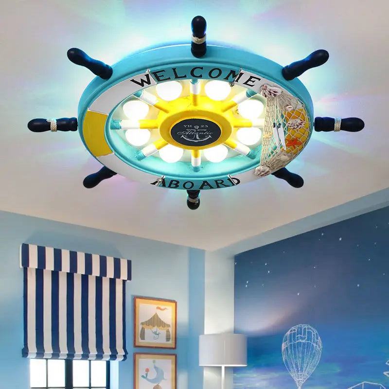 2026 Ceiling Light Lamps Children Room Kids Bedroom Nursery Creative Boat Rudder LED Chandeliers Lights Lighting Home Decoration