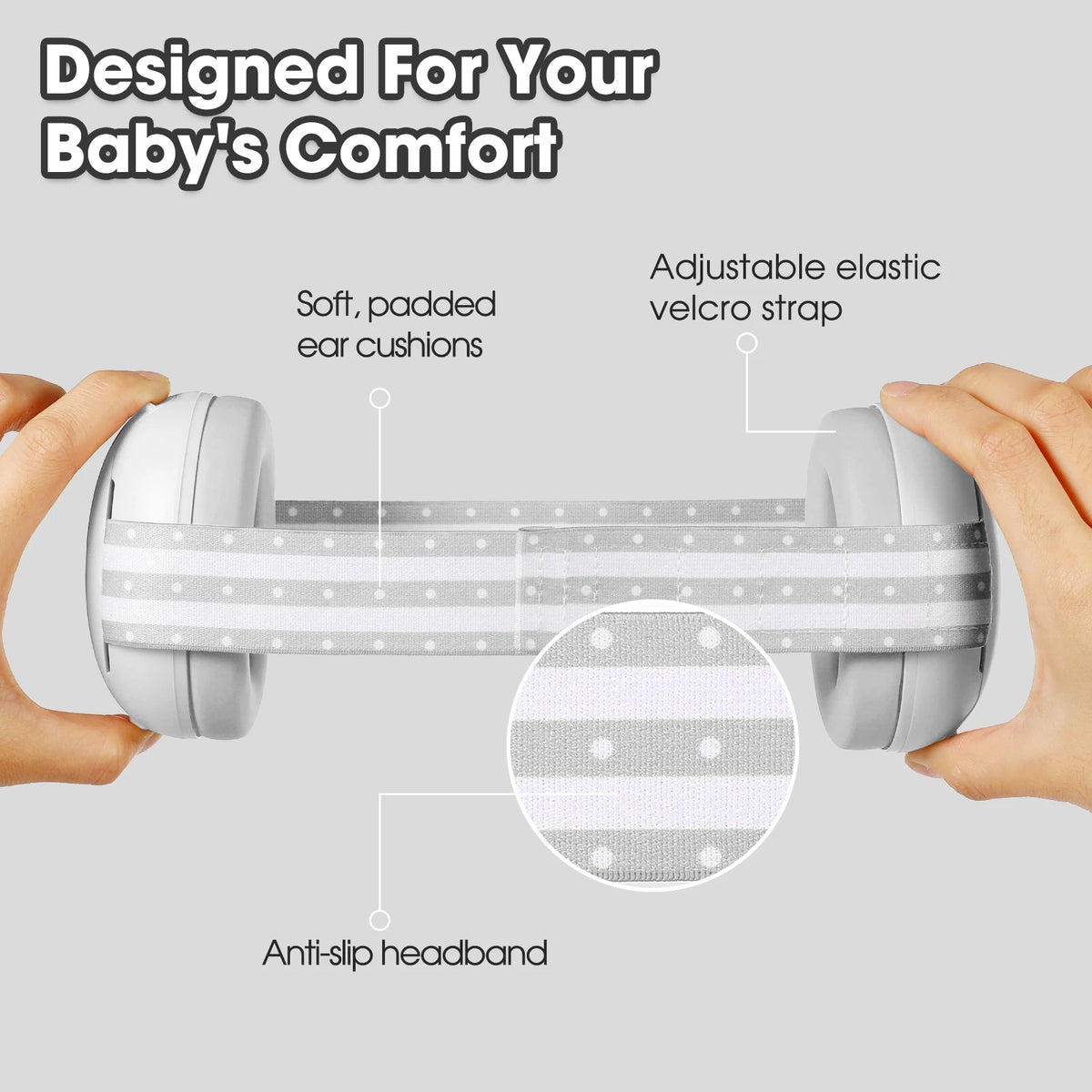 Baby Noise Cancelling Headphones Ear Protection Earmuffs for Infants with Elastic Headband Airplane Travel Baby Accessories New