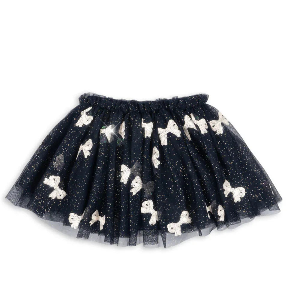 2026 Spring KS Baby Girls Princess Dresses Kids Clothes Girls Bowknot Mesh Sequins Dresses New Children's Skirts Party Vestidos