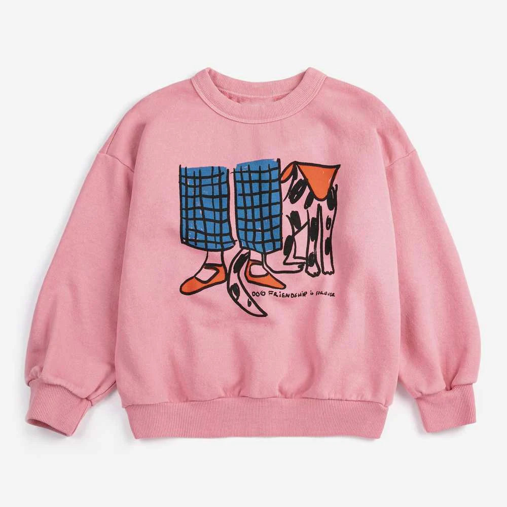 Kids Clothes Girls 2026 New Spring BC Boys Sweatshirts Cute Print Pullover Long Sleeve T Shirts Cartoon Tops Children Outwear