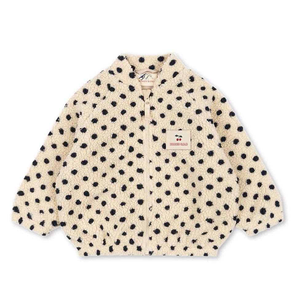 2026 KS Winter Baby Boys Lambswool Cherry Jackets Autumn Kids Clothes Girls Cartoon Outerwear Warm Jackets Children's Coats 1-9Y