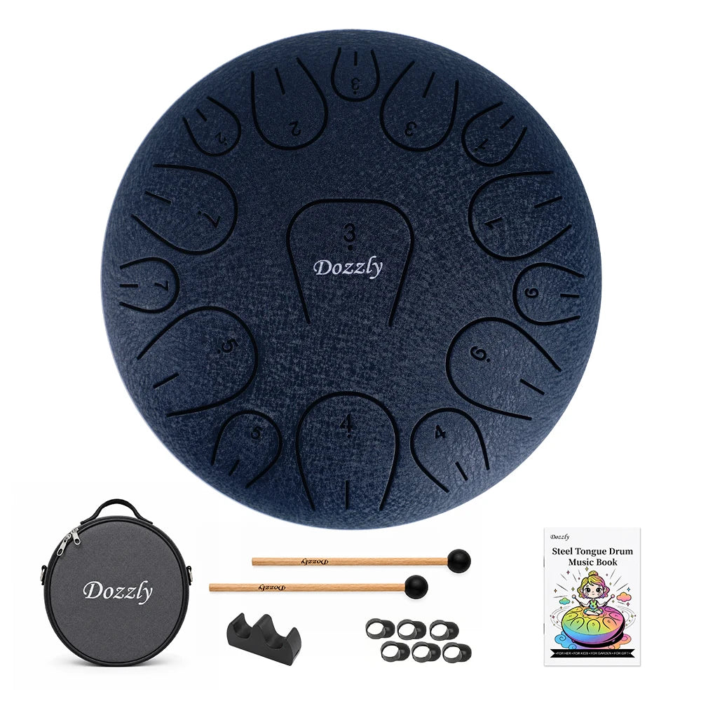 Rain Drum For Outside Garden Steel Tongue Drum 8 Inch 15 Notes Hand Pan Drum Percussion Musical Instruments for Yoga Camping