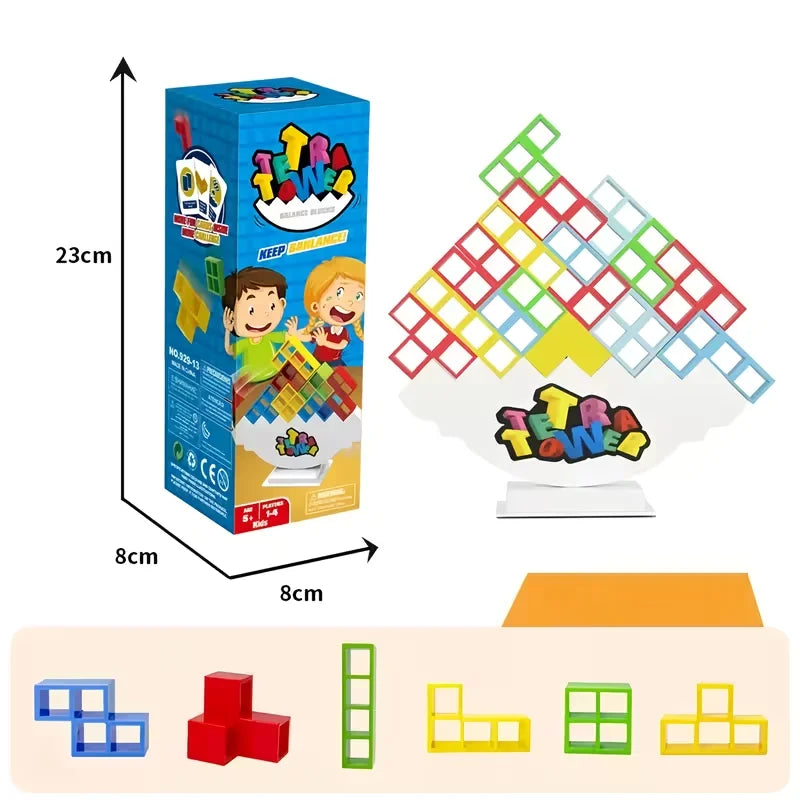 90/72/58/42 Piece Balance Stacking Block Board Game, Stacking Blocks, Children's Toy, Suitable for Kids, Adults, Friends, Teams, Dorms, Family Games and Parties, Christmas/Halloween/Birthday Gift
