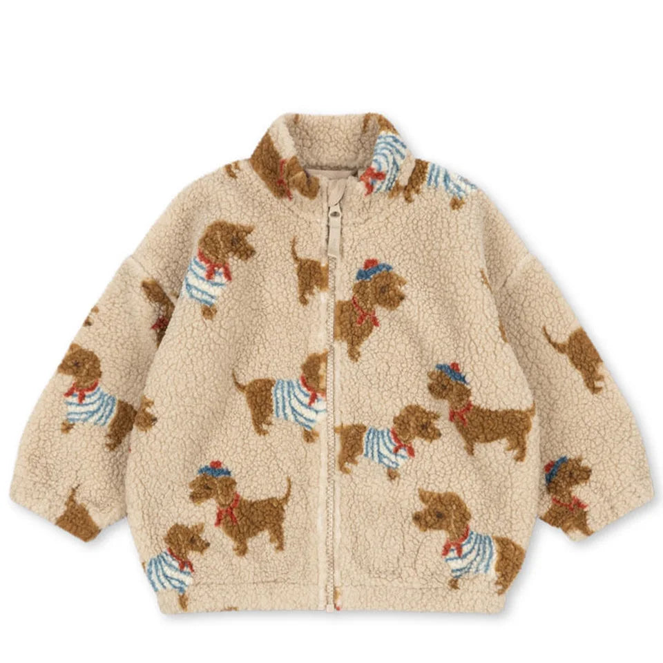 2026 KS Winter Baby Boys Lambswool Cherry Jackets Autumn Kids Clothes Girls Cartoon Outerwear Warm Jackets Children's Coats 1-9Y