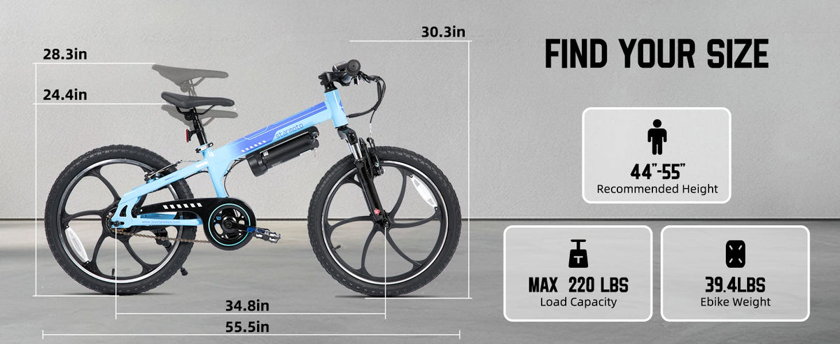 JOYSTAR 20 Inch Electric Bike for Kids & Teens Ages 7+ 250W Brushless Motor 15 Miles 15.5MPH Electric Mountain Bicycle Removable Battery Dual V-Brakes