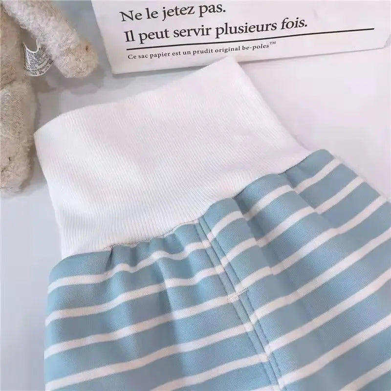 1Set Boy Girl Warm Clothing Set Baby Fleece Lined Striped Underwear Sleepwear Autumn Winter Children Comfort Home Pajamas Suits