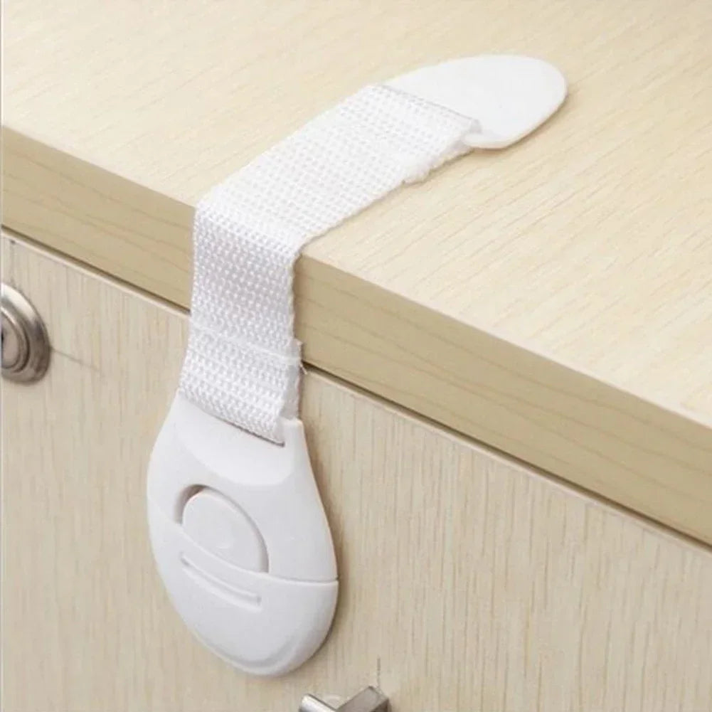 1/5/10Pcs Baby Safety Latch Drawer Webbing Safety Lock Multifunctional Protection Cloth Belt Lock Drawer Lock Cabinet Door Locks
