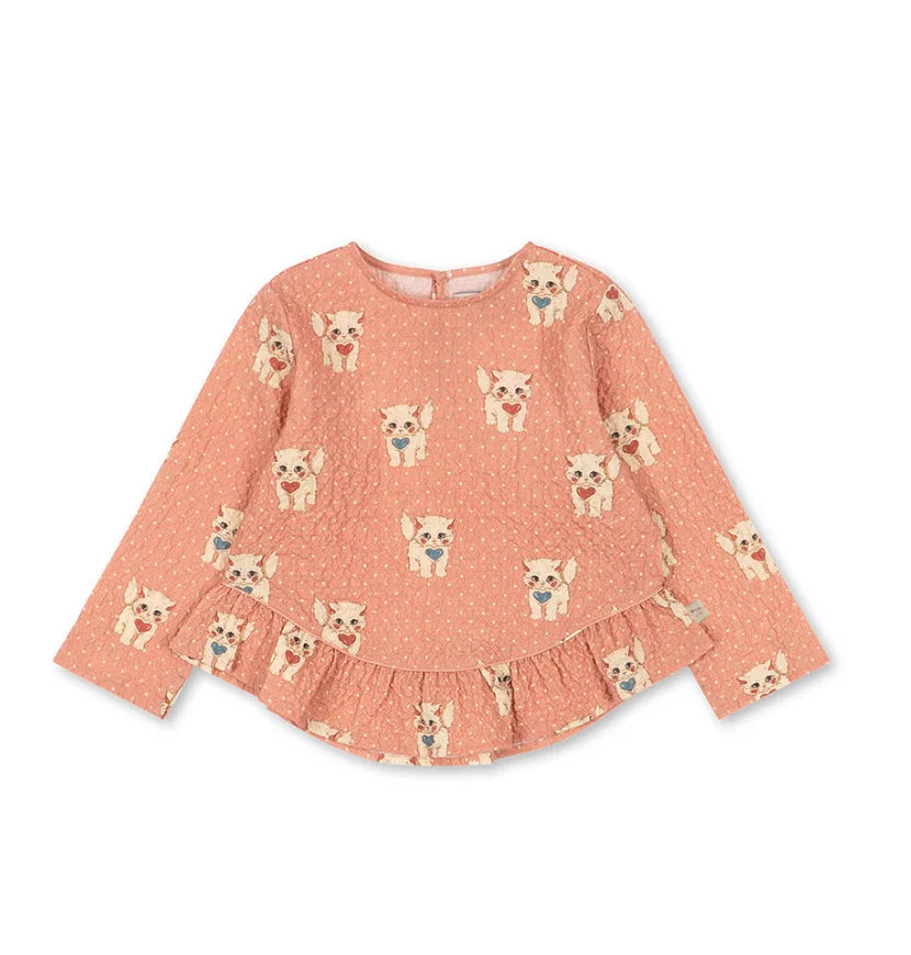 2026 KS Spring Baby Girls Princess Dresses Long Sleeve T Shirts Pants 2 Pcs Suits Kids Clothes Girls Cotton Cat Print Dress 1-9Y