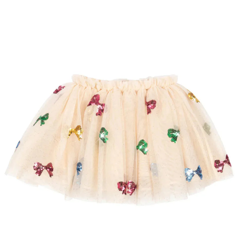 2026 Spring KS Baby Girls Princess Dresses Kids Clothes Girls Bowknot Mesh Sequins Dresses New Children's Skirts Party Vestidos