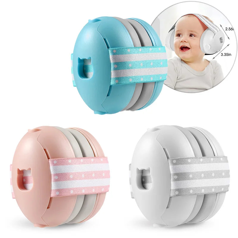Baby Noise Cancelling Headphones Ear Protection Earmuffs for Infants with Elastic Headband Airplane Travel Baby Accessories New