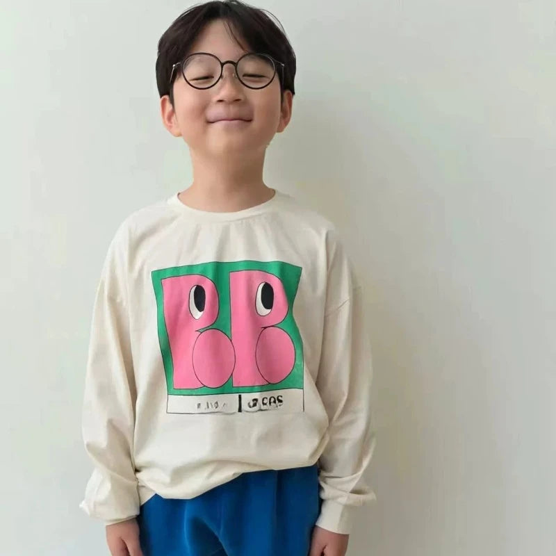 Kids Clothes New Autumn 2026 BC Brand Cute Printed Boys Girls T-shirts + Pants Children Outwear Kids Sweatshirt Cotton Tops