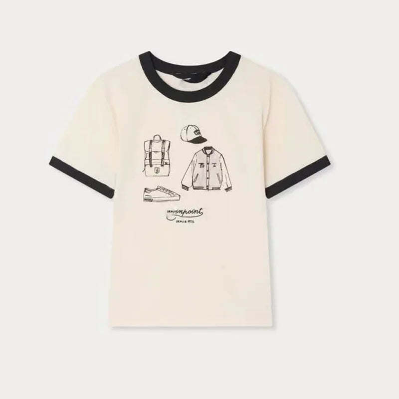 Kids Clothes BP New Summer Baby Girl Outfit Set Boys T Shirts Toddler Girls Dress Printed Skirts Children Casual Blouse Tops