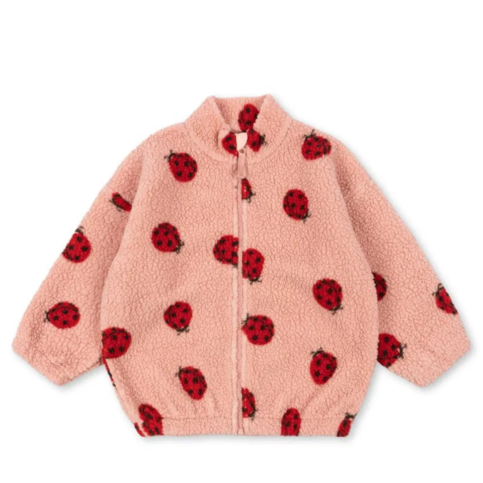 2026 KS Winter Baby Boys Lambswool Cherry Jackets Autumn Kids Clothes Girls Cartoon Outerwear Warm Jackets Children's Coats 1-9Y