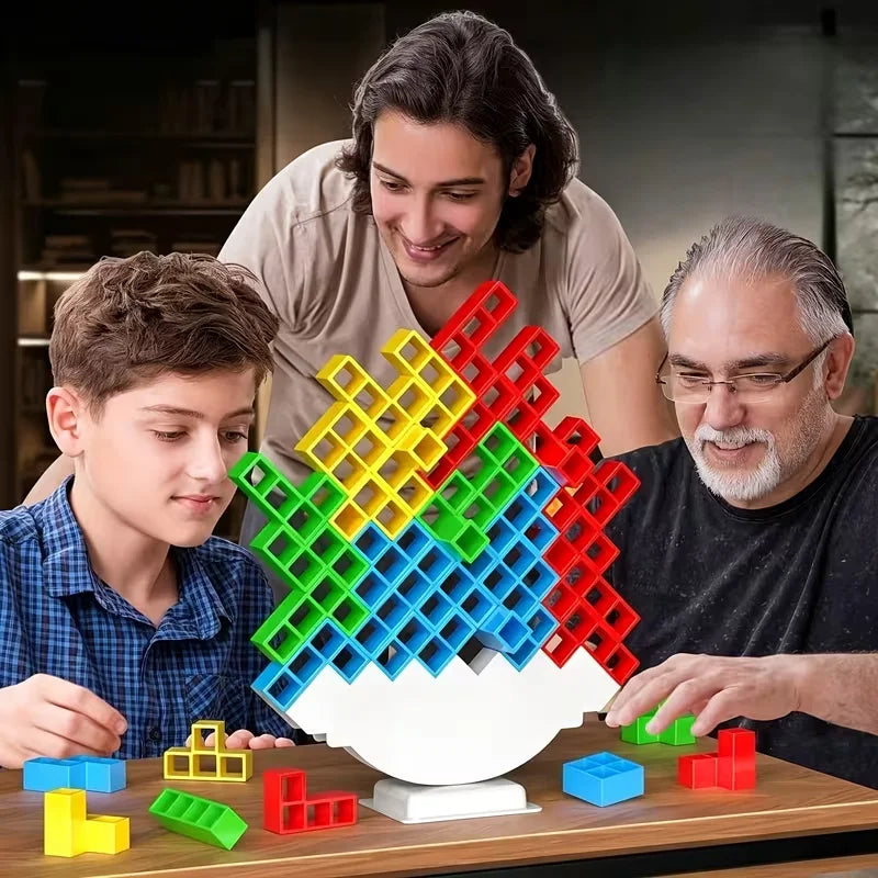 90/72/58/42 Piece Balance Stacking Block Board Game, Stacking Blocks, Children's Toy, Suitable for Kids, Adults, Friends, Teams, Dorms, Family Games and Parties, Christmas/Halloween/Birthday Gift