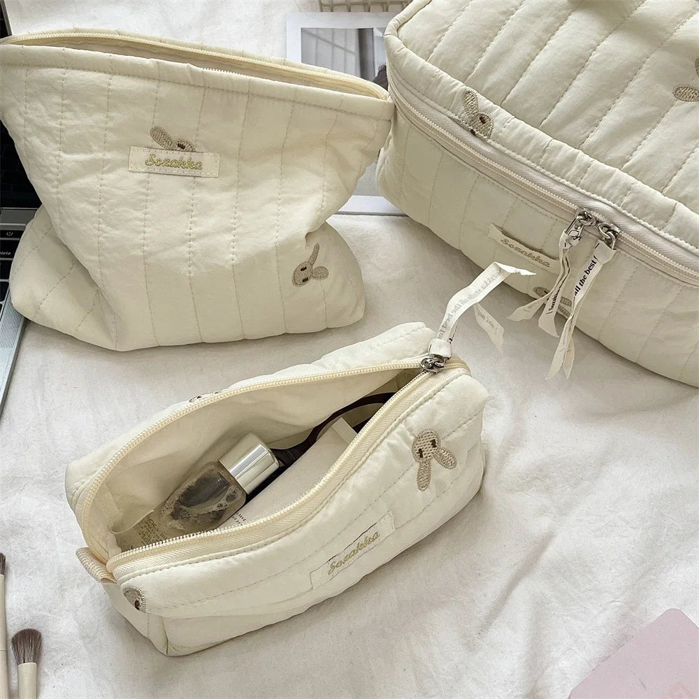 4PCS Cute Bunny Embroidered Multifunctional Mommy Storage Bags Handbag for Baby Items Diaper Bags Large Size