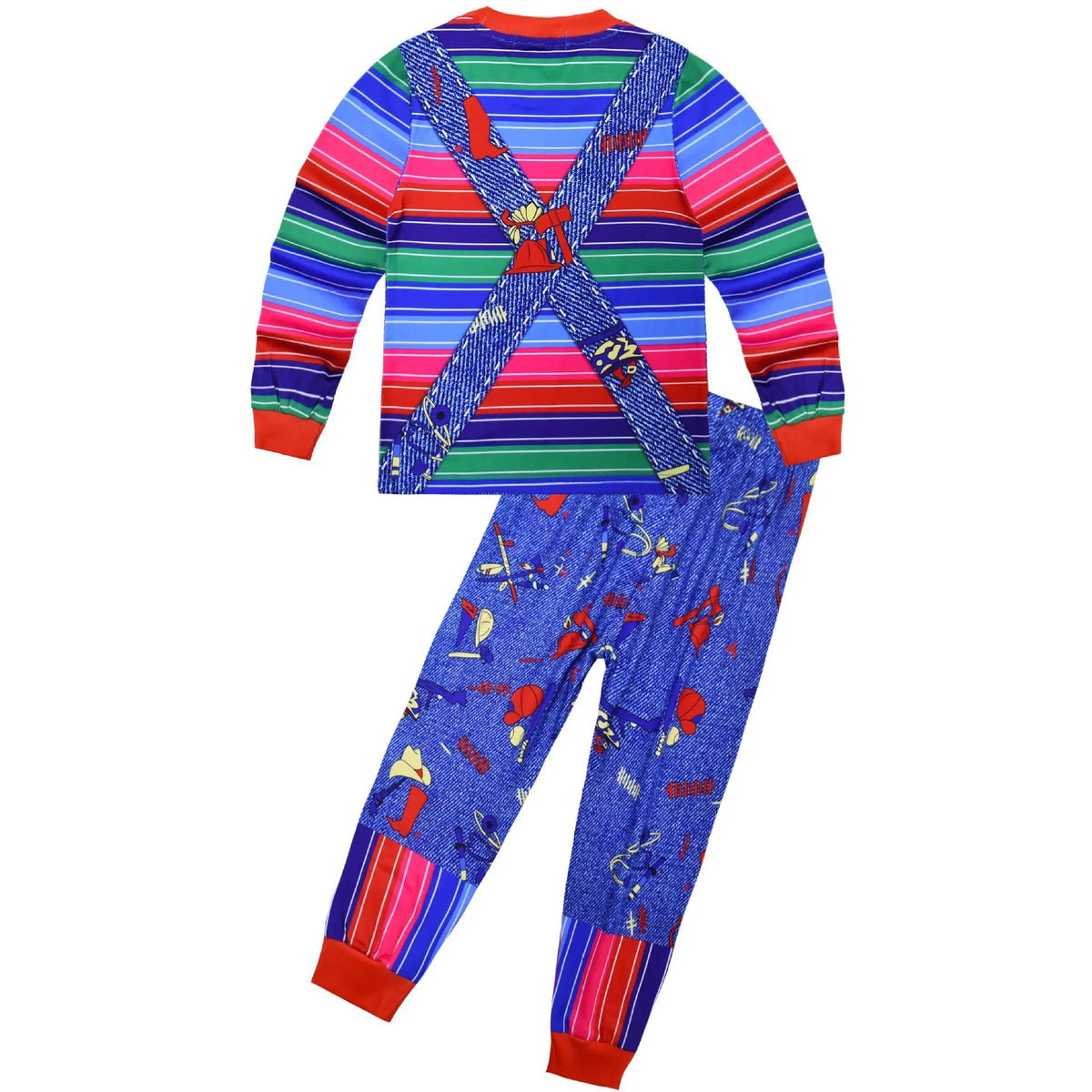 Demon Ghost Doll Children's Clothing Set Halloween Cosplay Chucky Girls Outfits Festival Performance Carnival Party Kids Clothes