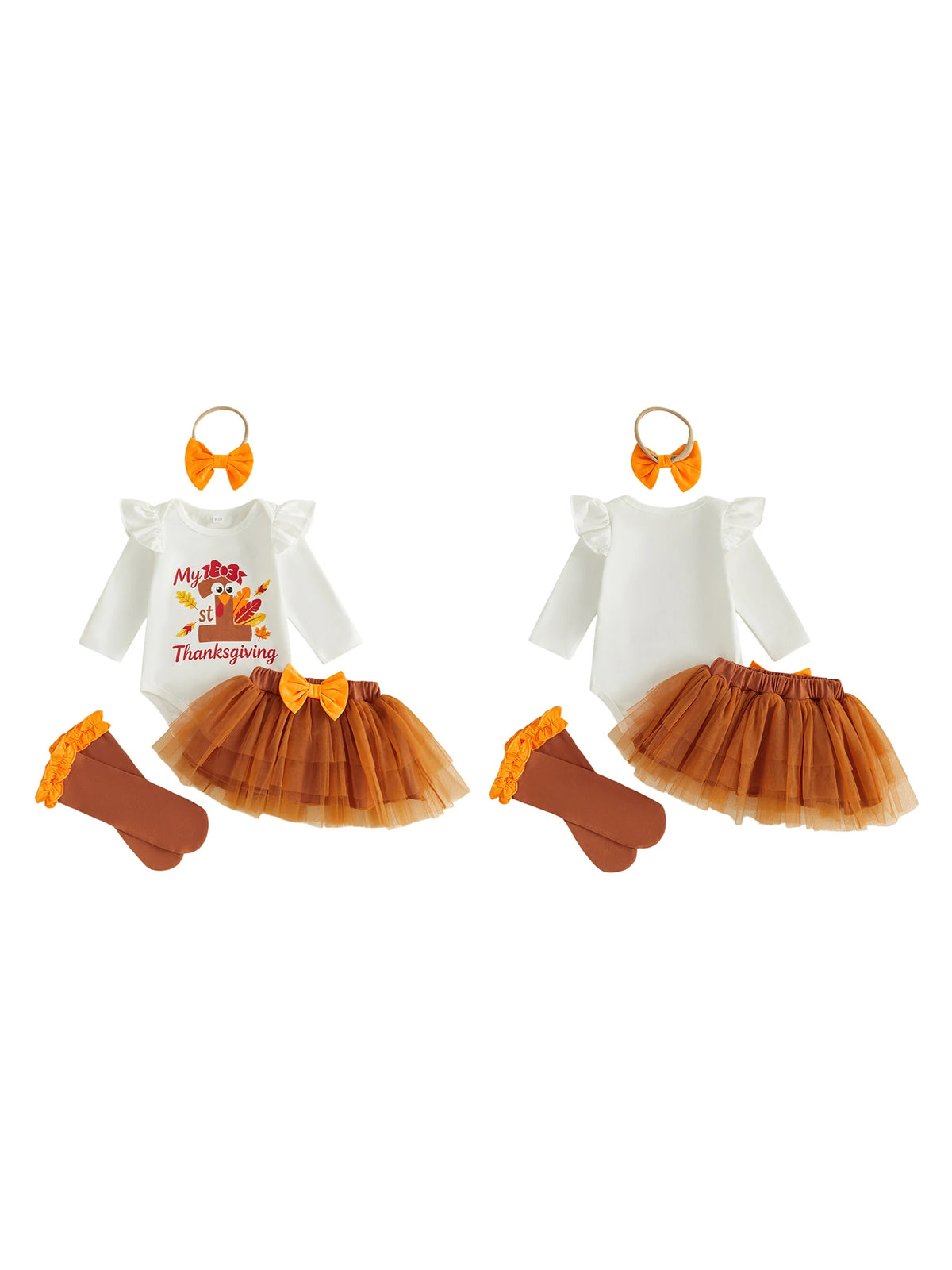 Skirt Headband Stockings Baby Clothes Thanksgiving Clothes Letters Clothes Letters Headband Baby Girl Thanksgiving