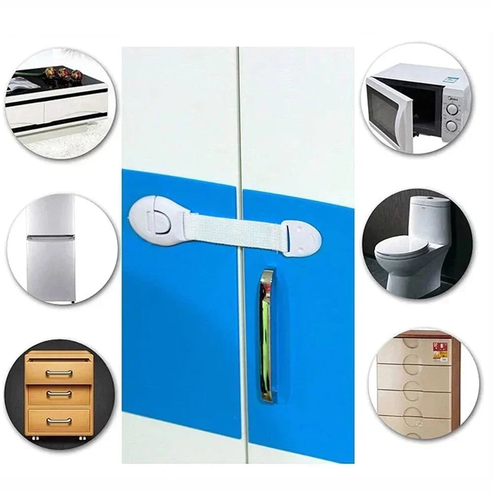 1/5/10Pcs Baby Safety Latch Drawer Webbing Safety Lock Multifunctional Protection Cloth Belt Lock Drawer Lock Cabinet Door Locks