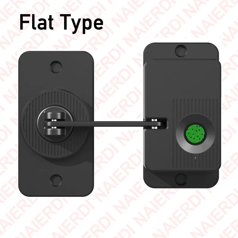 NAIERDI Fingerprint Cabinet Lock Electronic No Drill Keyless Child Safety Drawer Lock Sliding Door Lock Security Windows Lock