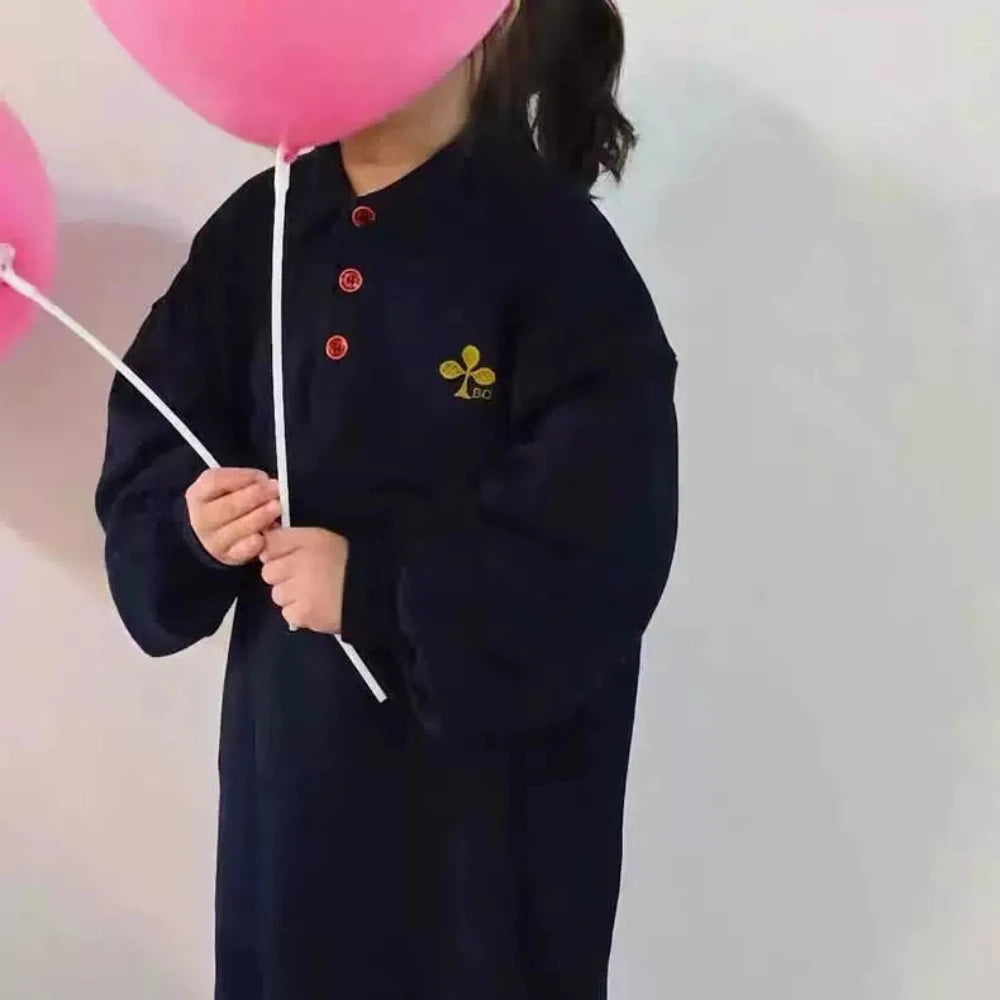 Girl Dress New Winter BC Fashion Kids Clothes Long Sleeve Baby Dresses Cartoon Printed Skirts Baby Outfit Set Children Clothing
