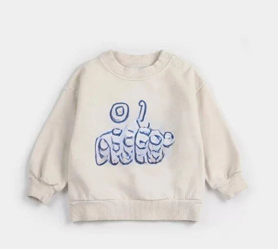 Kids Clothes Girls 2026 New Spring BC Boys Sweatshirts Cute Print Pullover Long Sleeve T Shirts Cartoon Tops Children Outwear
