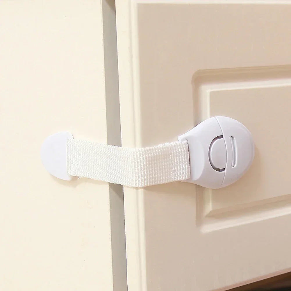 1/5/10Pcs Baby Safety Latch Drawer Webbing Safety Lock Multifunctional Protection Cloth Belt Lock Drawer Lock Cabinet Door Locks
