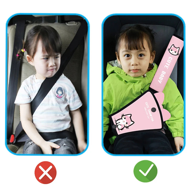 Universal Car Child Safety Belt, Seat Shoulder Guard, Anchor, Safety Belt Protection Cover, Anti Pinch Neck Limiter, Belly Guard