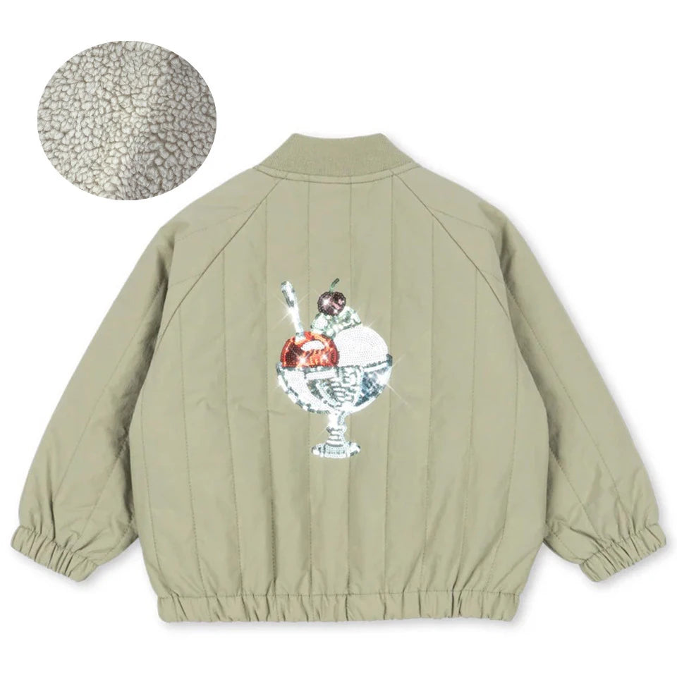 2026 KS Winter Baby Boys Lambswool Cherry Jackets Autumn Kids Clothes Girls Cartoon Outerwear Warm Jackets Children's Coats 1-9Y