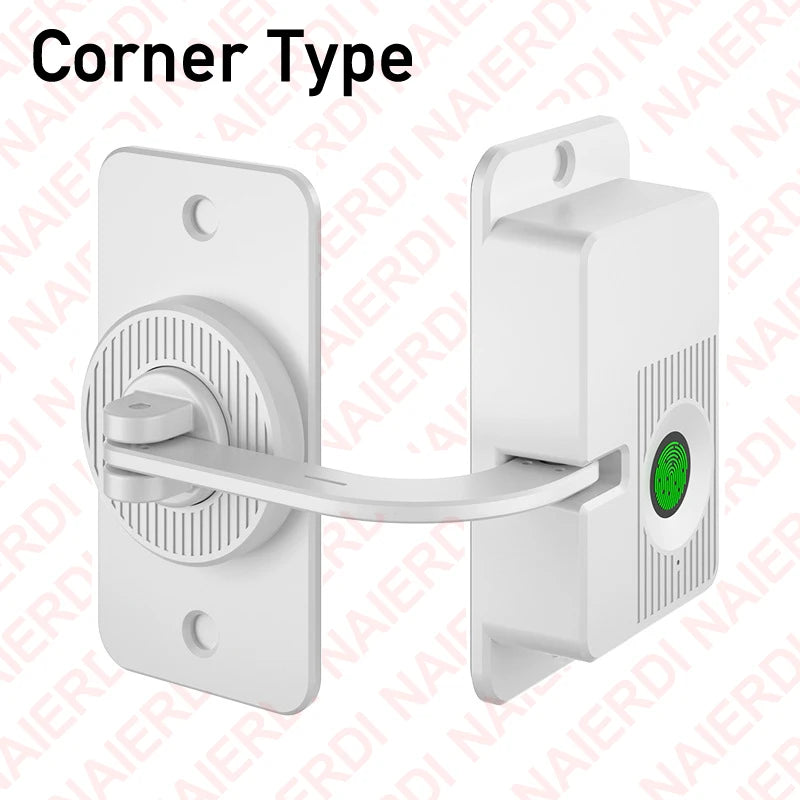 NAIERDI Fingerprint Cabinet Lock Electronic No Drill Keyless Child Safety Drawer Lock Sliding Door Lock Security Windows Lock