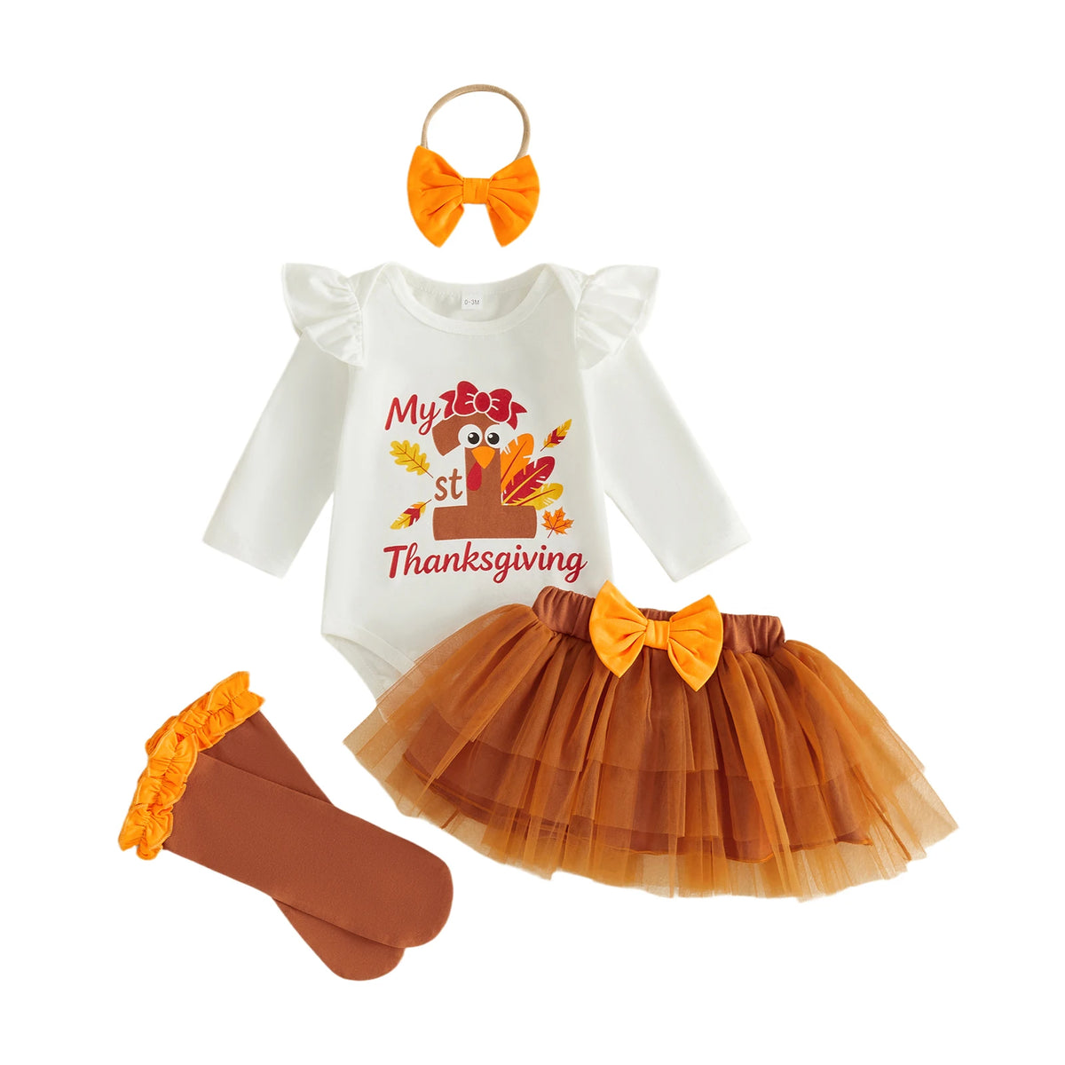 Skirt Headband Stockings Baby Clothes Thanksgiving Clothes Letters Clothes Letters Headband Baby Girl Thanksgiving