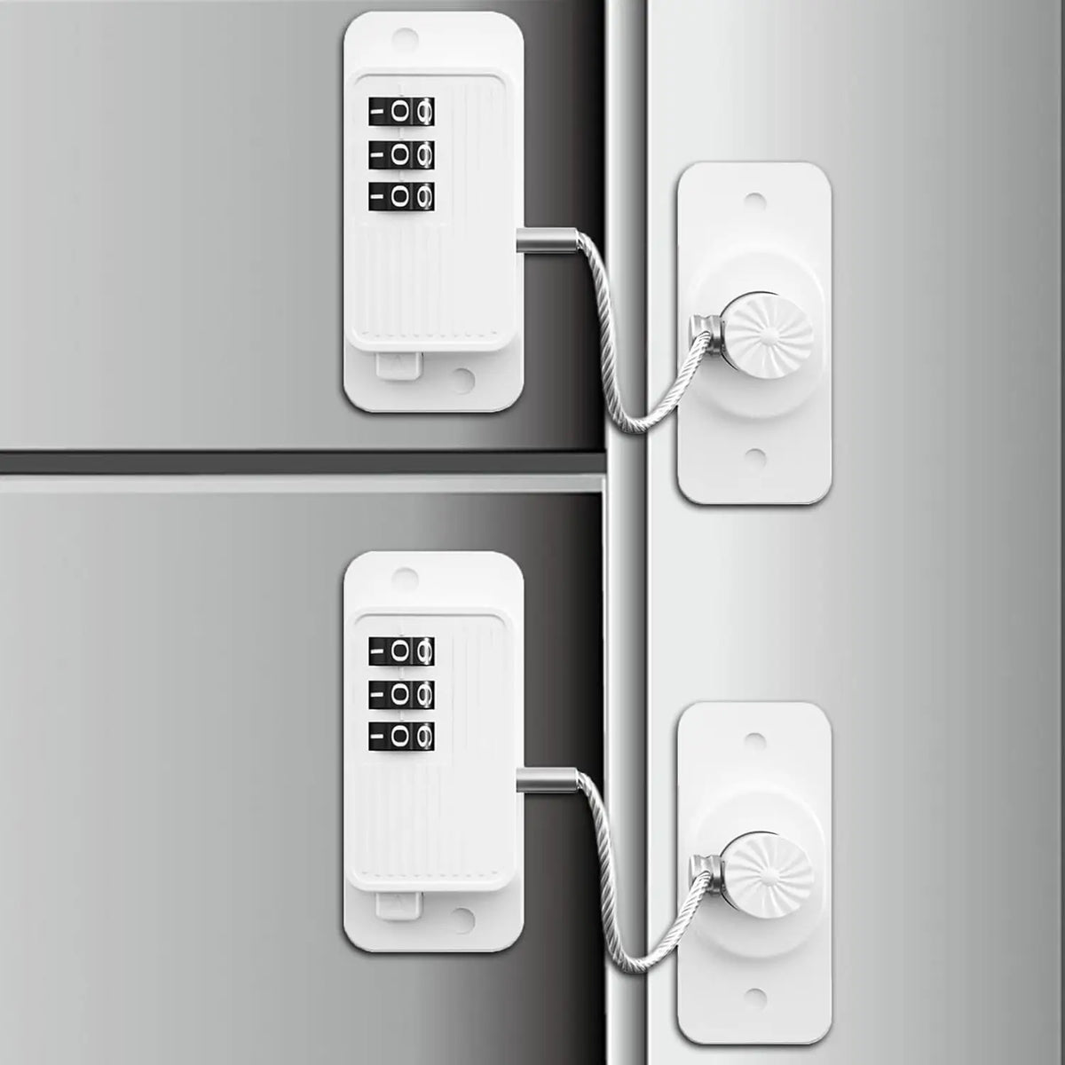 Refrigerator Lock,Cabinet Locks Baby Proofing, Adhesive Fridge Locks,for Cabinets, Drawers, Window and Child Safety Cabinet Lock