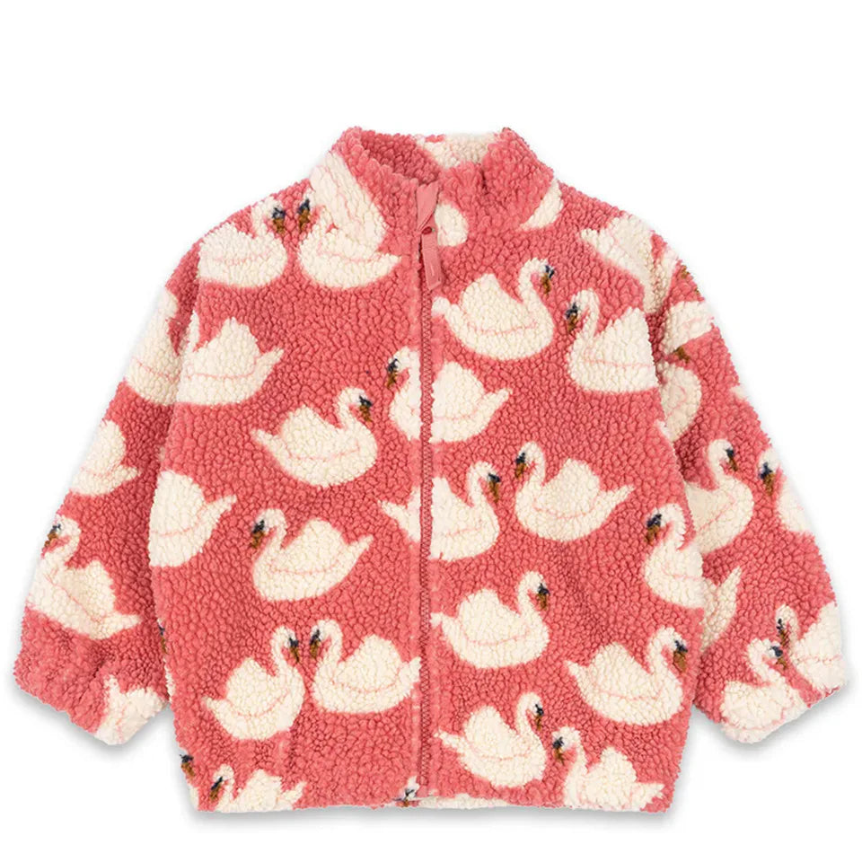 2026 KS Winter Baby Boys Lambswool Cherry Jackets Autumn Kids Clothes Girls Cartoon Outerwear Warm Jackets Children's Coats 1-9Y