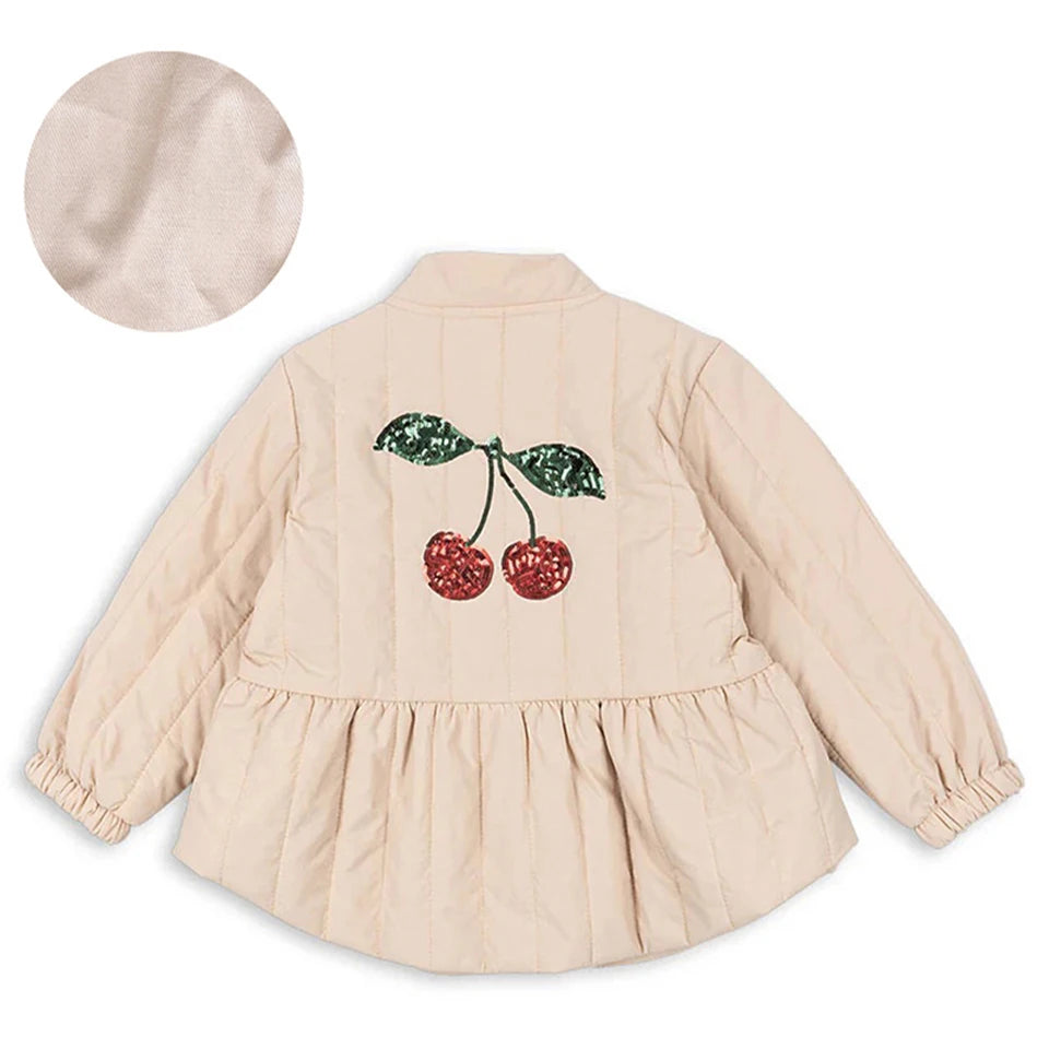 2026 KS Winter Baby Boys Lambswool Cherry Jackets Autumn Kids Clothes Girls Cartoon Outerwear Warm Jackets Children's Coats 1-9Y