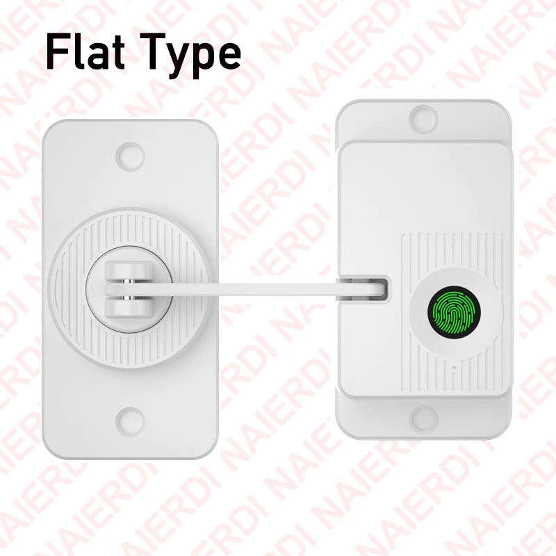 NAIERDI Fingerprint Cabinet Lock Electronic No Drill Keyless Child Safety Drawer Lock Sliding Door Lock Security Windows Lock