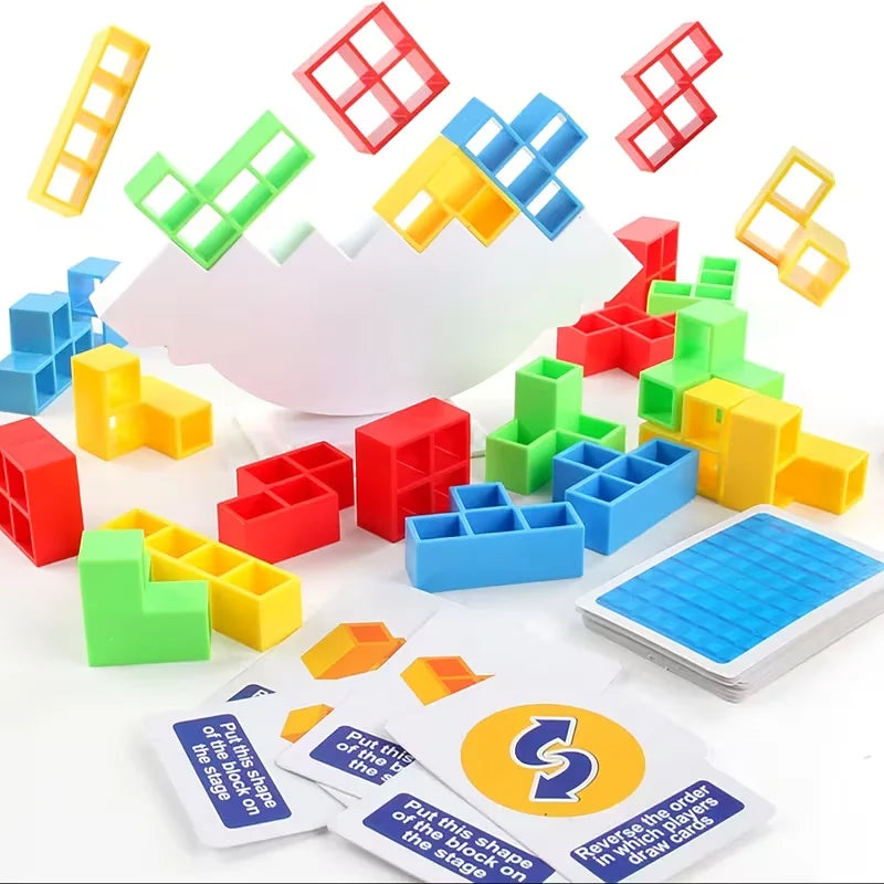 90/72/58/42 Piece Balance Stacking Block Board Game, Stacking Blocks, Children's Toy, Suitable for Kids, Adults, Friends, Teams, Dorms, Family Games and Parties, Christmas/Halloween/Birthday Gift